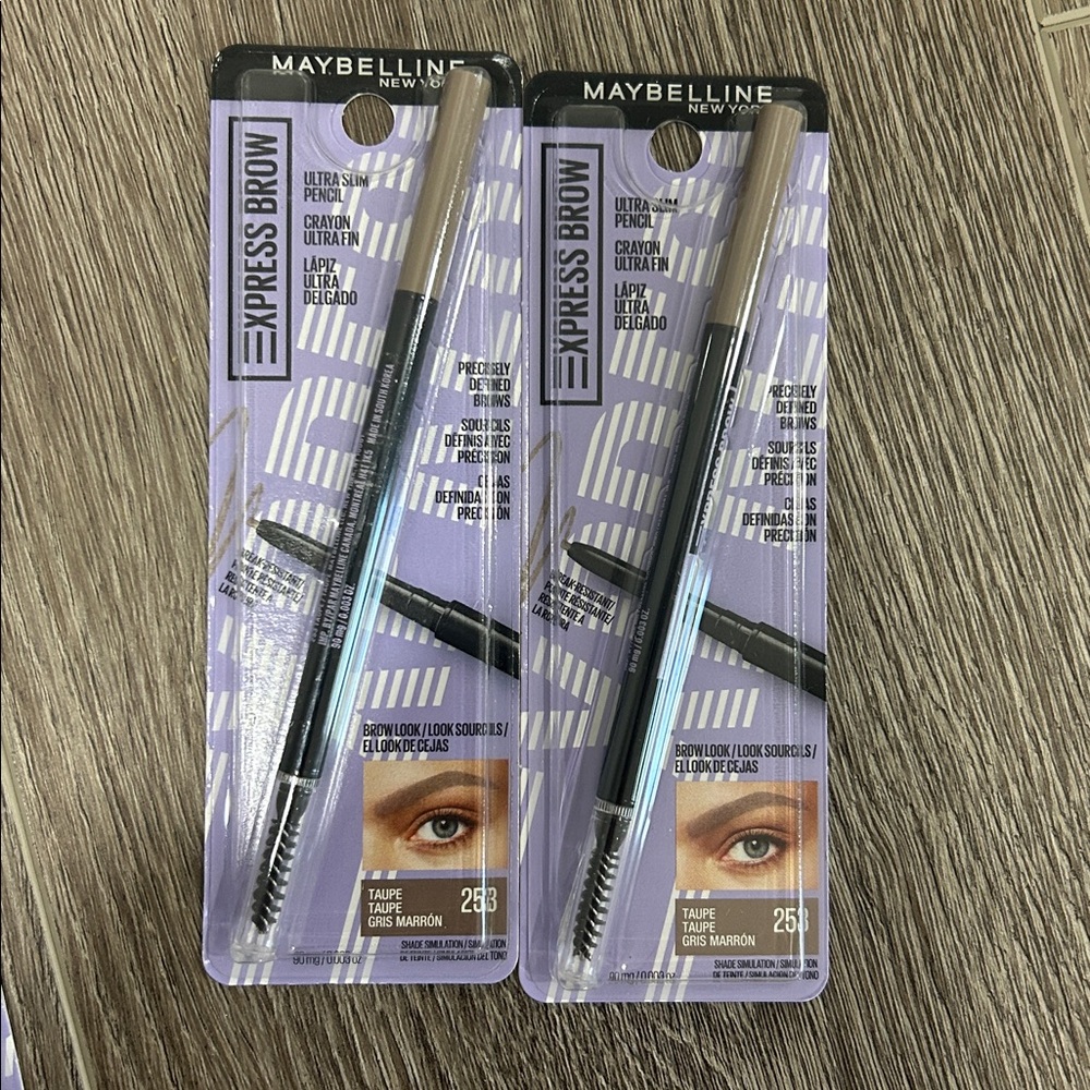 2X Maybelline Express Brow Ultra Slim Pencil #253 Taupe